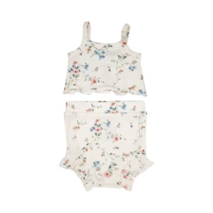 Angel Dear Climbing Roses Modal Rib Tank Top & High Waisted Short