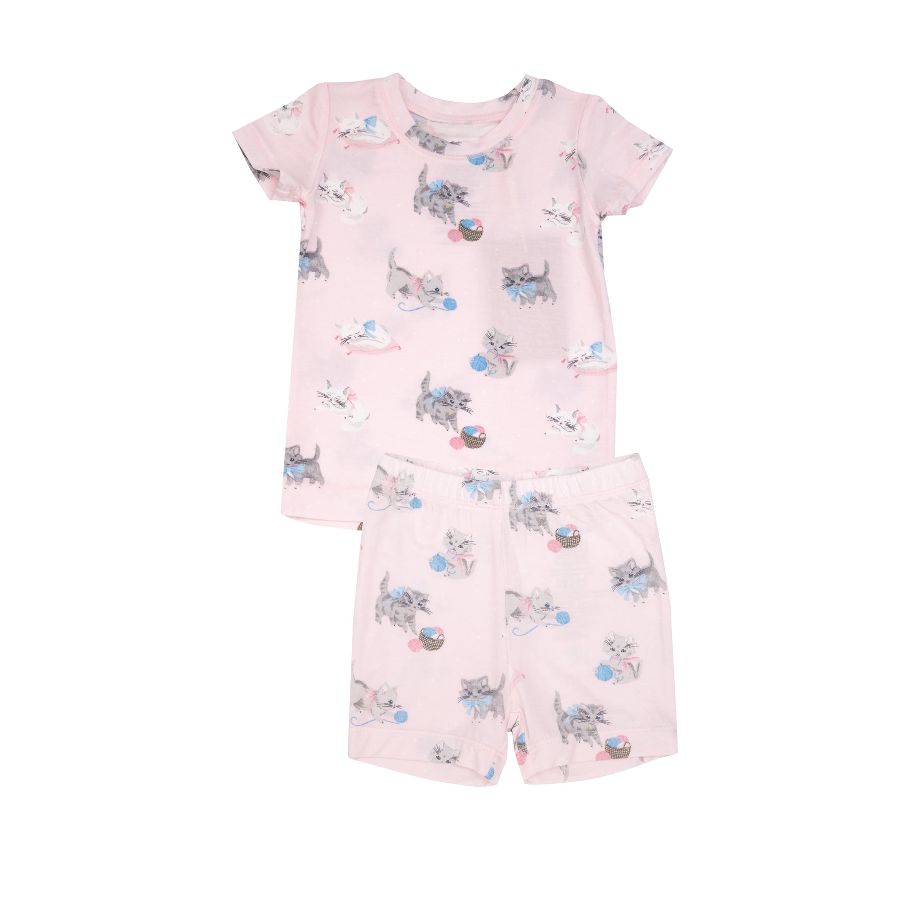 Angel Dear Vintage Kitten Short Bamboo Viscose Lounge Wear Set
