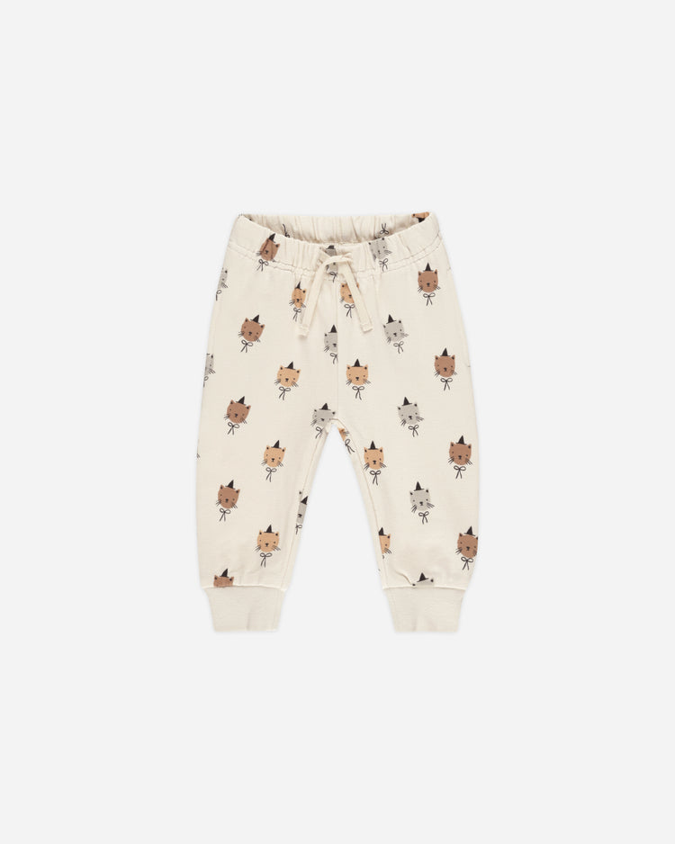 Relaxed Fleece Sweatpant In Cats from Quincy Mae
