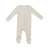 Ribbed Solid Birch Bamboo Viscose Zipper Footie from Angel Dear