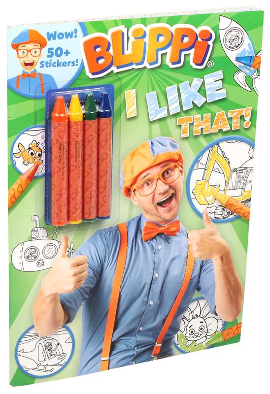 Simon & Schuster Blippi: I Like That!  Coloring Book with Crayons Children's Books
