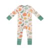 Crayon Pumpkins Bamboo Viscose Zipper Romper