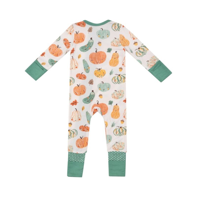Crayon Pumpkins Bamboo Viscose Zipper Romper