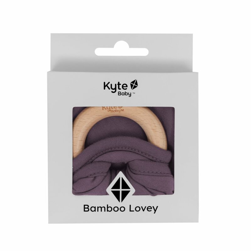 Lovey in Currant with Removable Teething Ring from Kyte BABY