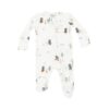 Angel Dear Bear and Bunny Adventures Bamboo Viscose Zipper Footie