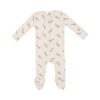 Candy Canes Rib Bamboo Viscose Zipper Footie