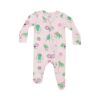 Angel Dear Pickleball Pink Bamboo Viscose Zipper Footie