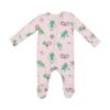 Pickleball Pink Bamboo Viscose Zipper Footie