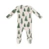 Forest Trees Bamboo Viscose Zipper Footie