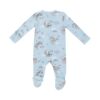 I Love You To The Moon Cows Bamboo Viscose Zipper Footie