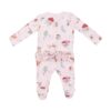 Cute Animal Campers Zipper Ruffled Footie