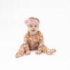 Ambers Floral Ruffle Zipper Footie from Angel Dear