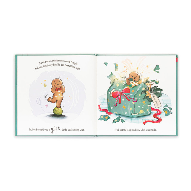 Gingerbread Fred Book made by Jellycat