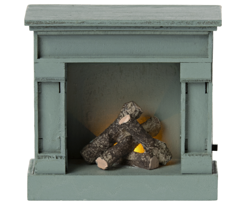 Fireplace in Blue for Mouse made by Maileg