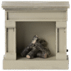 Fireplace in Off White for Mouse from Maileg