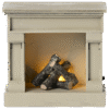 Fireplace in Off White for Mouse made by Maileg