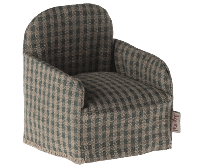 Maileg Green Checker Mouse Chair