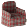 Maileg Mouse Chair in Red Checker