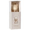 Off White Teddy Bear With Rose Ribbon Metal Ornament made by Maileg