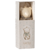 Off White Teddy Bear With Blue Ribbon Metal Ornament from Maileg