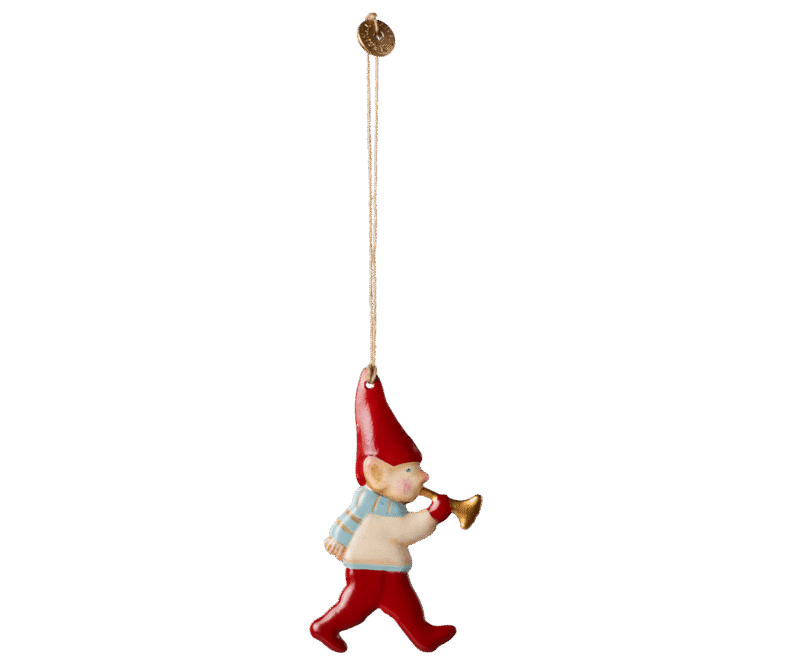 Maileg Pixy With Trumpet Metal Ornament