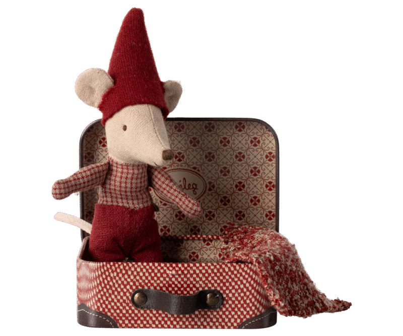 Baby Christmas Mouse In Suitcase from Maileg