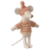 Knitted Sweater and Hat for Big Sister Mouse made by Maileg