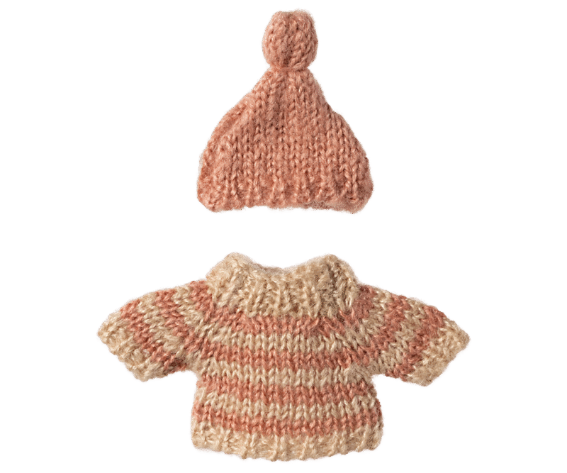Maileg Knitted Sweater and Hat for Big Sister Mouse