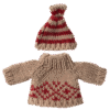 Maileg Knitted Sweater and Hat for Mum Mouse