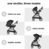 Diono Quantum 4 3-in-1 Travel System With LiteClik 30 R SafePlus Infant Car Seat