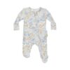 Angel Dear Edith's Floral Zipper Ruffled Footie