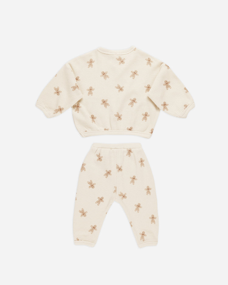 Waffle Slouch Set In Gingerbread