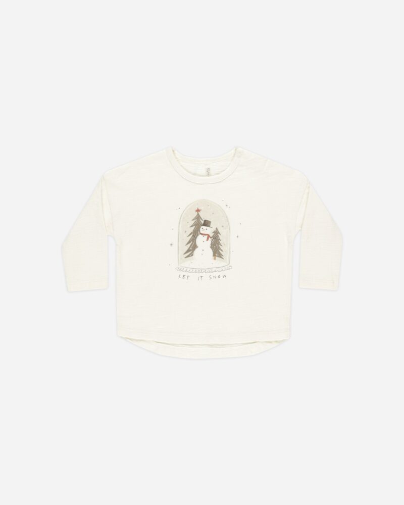 Long Sleeve Tee in Let It Snow from Rylee + Cru