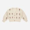 Boxy Cardigan in Winter Floral Embroidery from Rylee + Cru