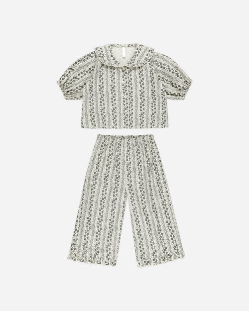 Ruffle Pajamas in Vines from Rylee + Cru