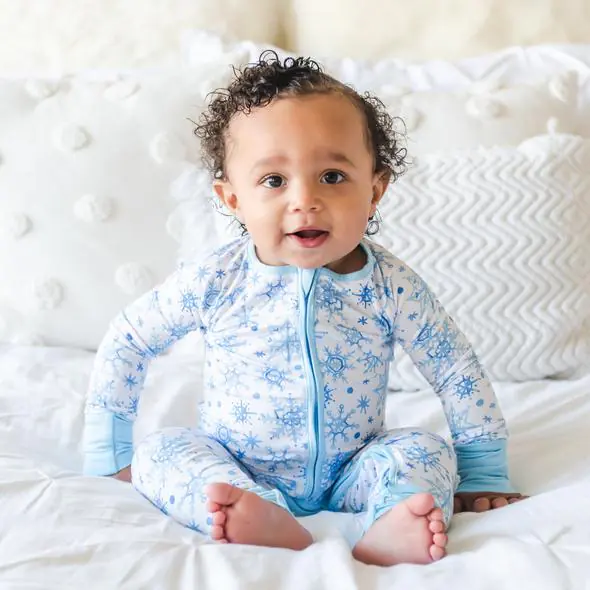 Little Sleepies Snowflakes Bamboo Zippy Sleeper - FINAL SALE