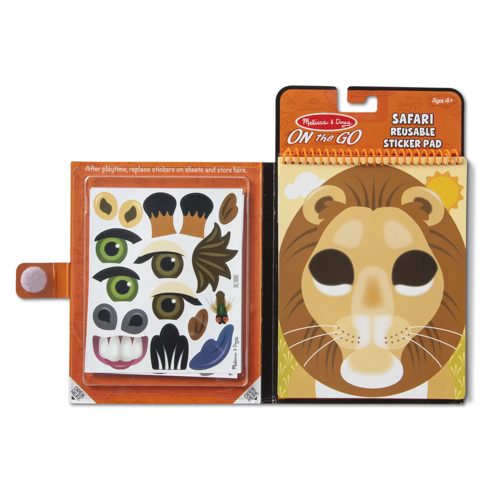 Melissa & Doug Make-a-Face Safari Reusable Sticker Pad