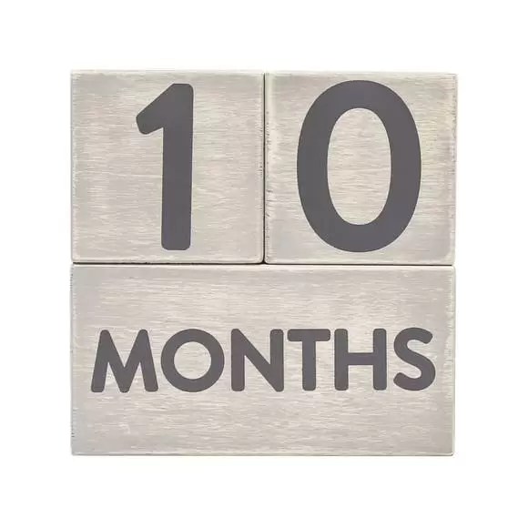 Grey Wooden Milestone Blocks for Photos
