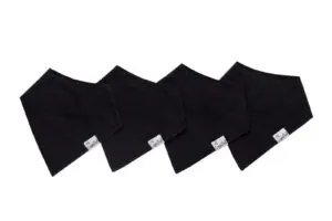 Copper Pearl Black Basics Baby Bandana Bib Set 4-Pack