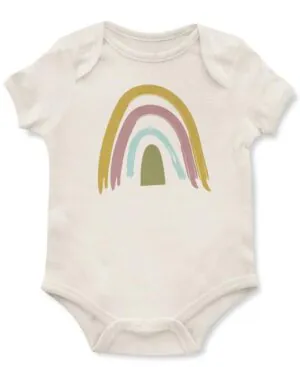 Rainbow Print Baby Onesie