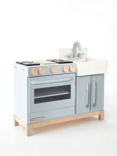 Non-toxic wooden play kitchen