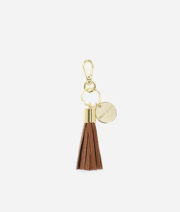 Brown Tassel Keychain for Fawn Design Diaper Bags