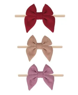 Emerson and Friends Neutral Bow Baby Headband Set