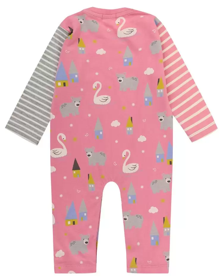 Swan Print Playsuit with Hat Set by Lilly + Sid- FINAL SALE