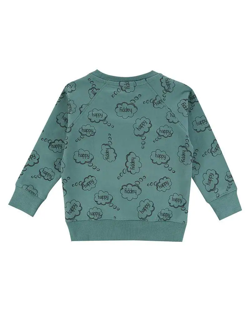 Sage Green Happy Thoughts Sweatshirt Turtledove London