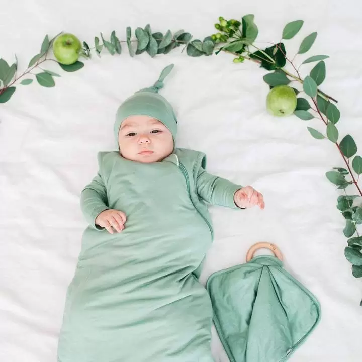 Kyte BABY Matcha Lovey with Removable Wooden Ring