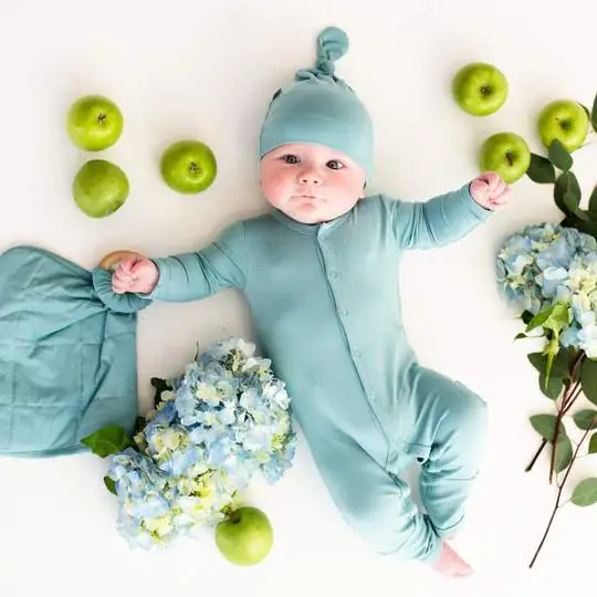 Kyte Baby Seafoam Lovey with Removable Wooden Teething Ring