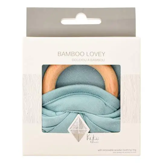 Kyte Baby Seafoam Lovey with Removable Wooden Teething Ring