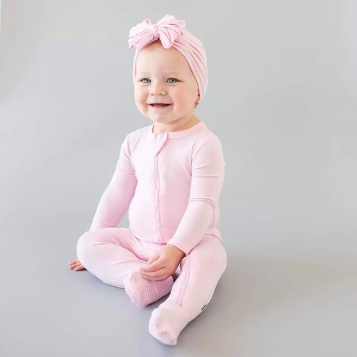 Zipper Footie in Peony by Kyte Baby