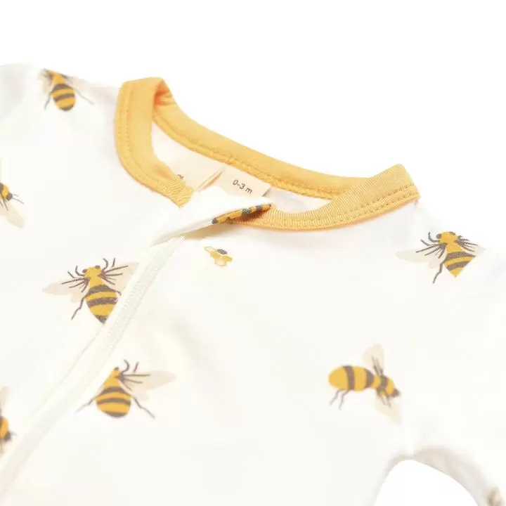 Kyte Baby Zippered Romper in Buzz